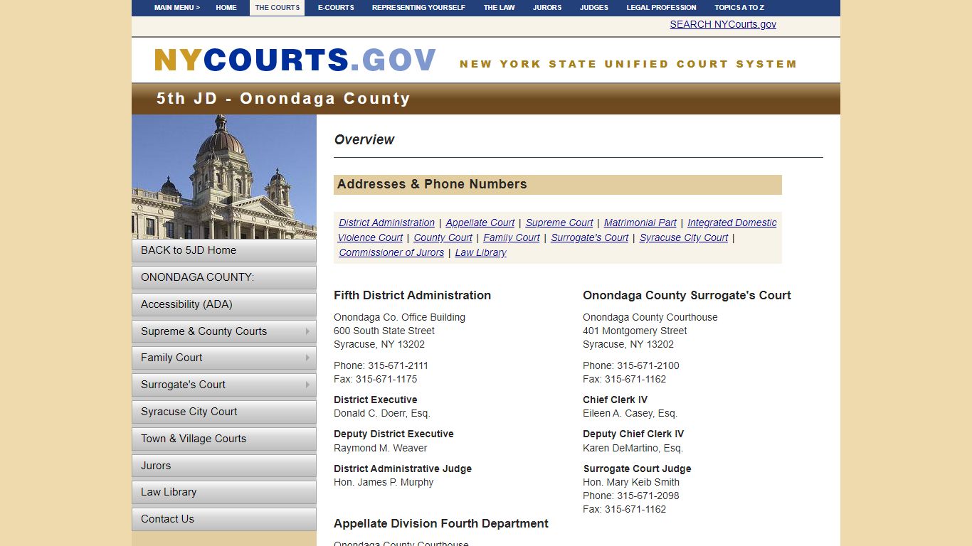 5JD Onondaga County HOME | NYCOURTS.GOV - Judiciary of New York